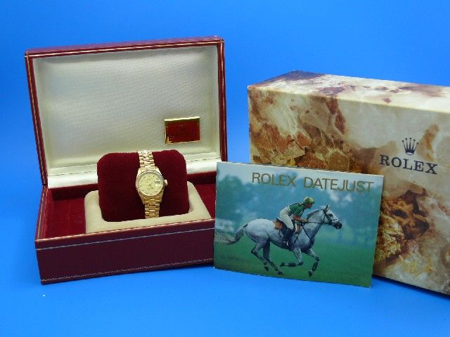 Rolex Lady Datejust 18K/750 Gelbgold Diamant Blatt