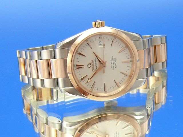 Omega Seamaster Aqua-Terra Mid Size Stahl/Rotgold