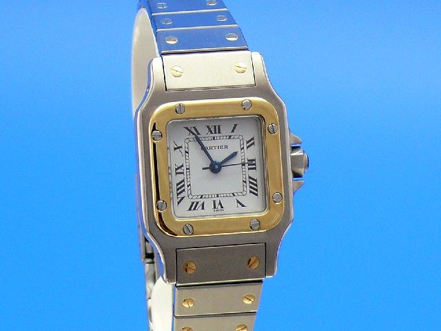 Cartier Santos Damen Stahl/Gold Automatik