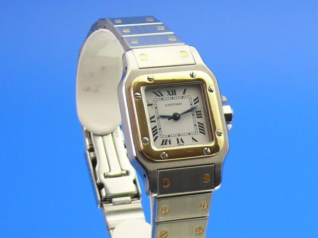 Cartier Santos Damen Stahl/Gold