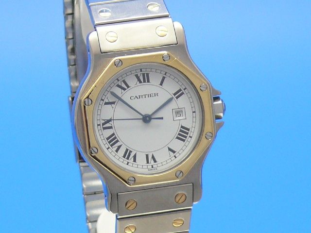 Cartier Santos Ronde Medium Automatik Stahl/Gold