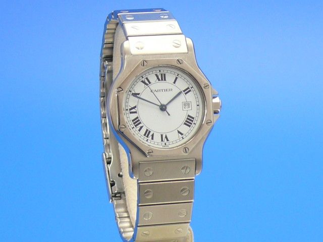 Cartier Santos Rond Medium Stahl