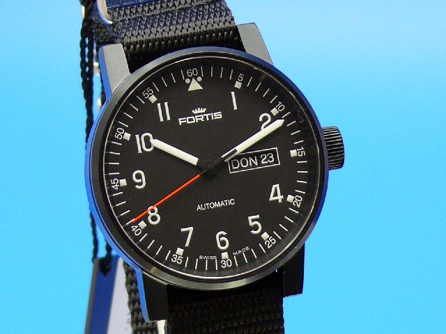 Fortis Spacematic Pilot Professional Black