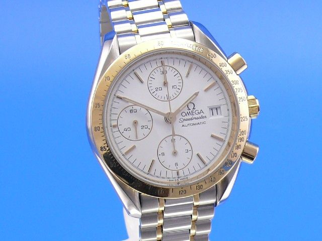 Omega Speedmaster Date Chronograph Stahl/Gold