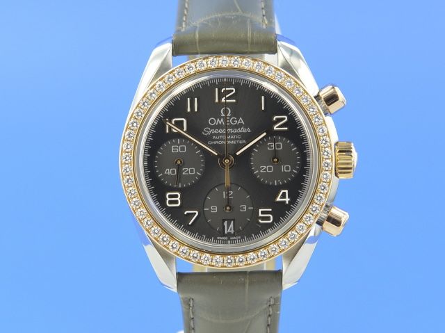 Omega Speedmaster Lady Stahl/18kt Rosgold Automatik Diamond 38mm
