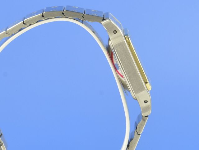 Cartier Santos Galbe Damen Stahl/Gold Automatik