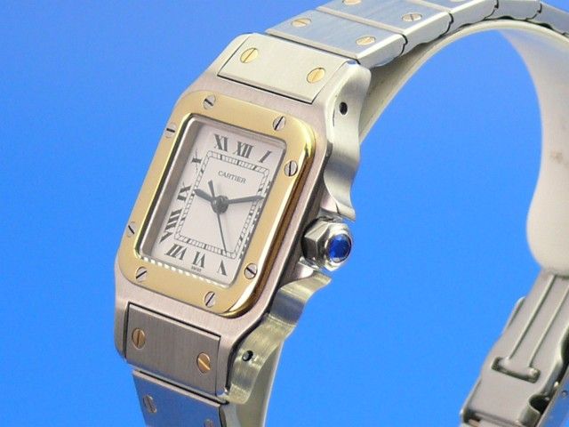 Cartier Santos Damen Stahl/Gold