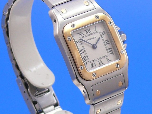 Cartier Santos Damen Stahl/Gold