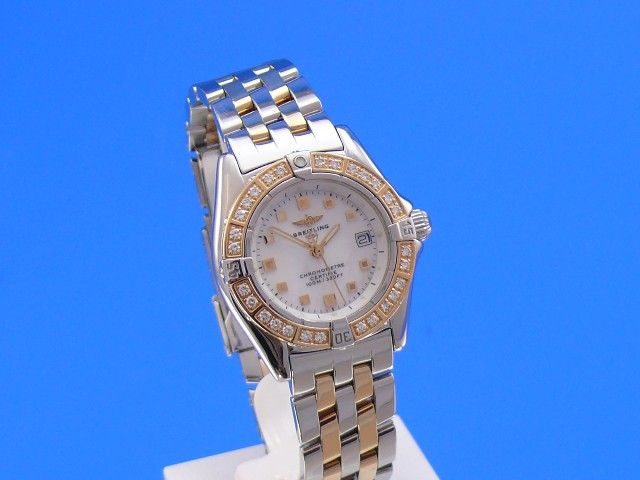 Breitling Callistino Stahl/Gold Diamanten