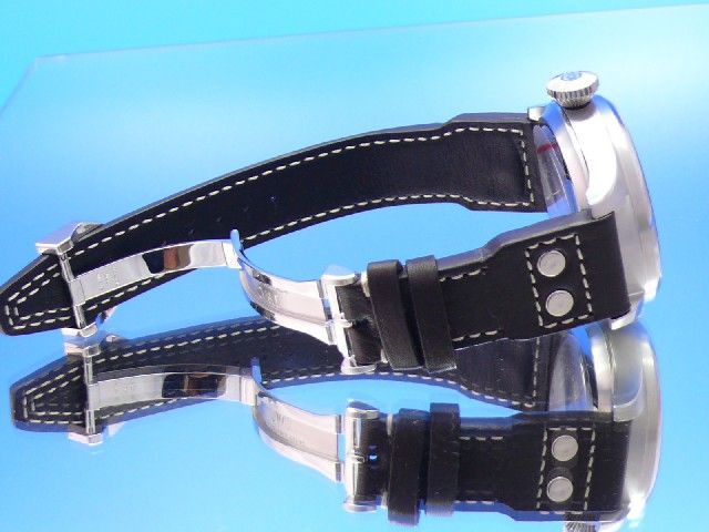 IWC Big Pilot grosse Fliegeruhr 7 Tage Stahl Leder Ref. IW500401