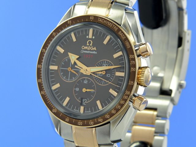 Omega Speedmaster Broad Arrow 1957 Stahl/Rotgold