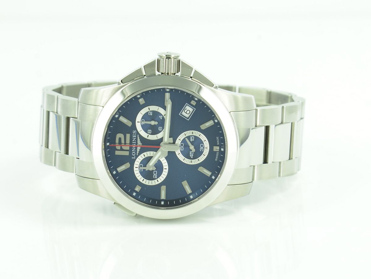 Longines Conquest Chrono L3.702.4 Stahl Blue Dial 41 mm