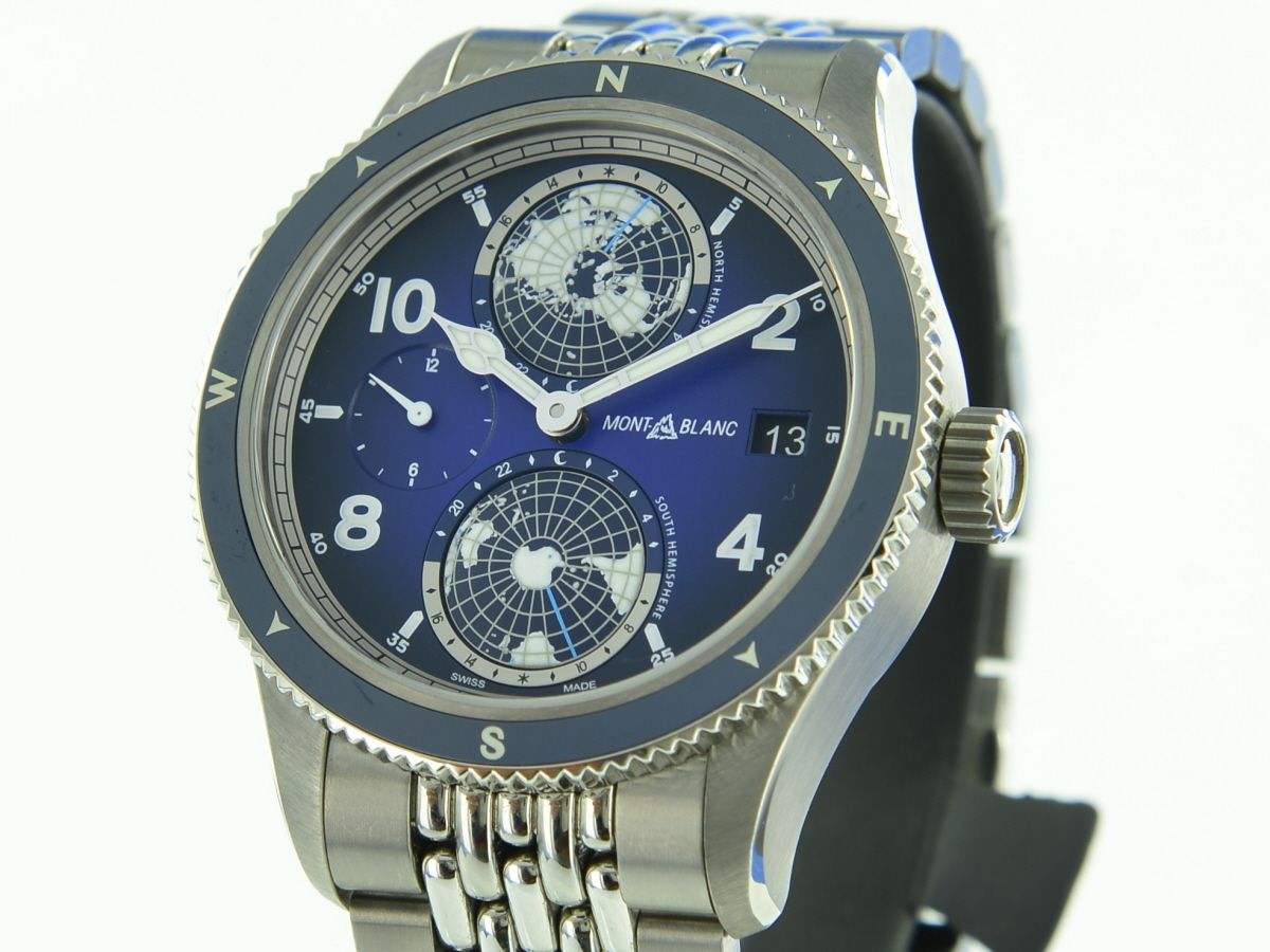 Montbalnc 1858 Geosphere Blue Date World Time