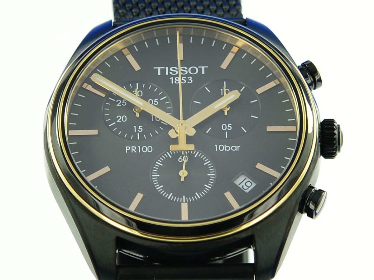 Tissot PR 100 Chronograph Schwarz Anthrazit Rosegold Herrenuhr 41mm Quarz