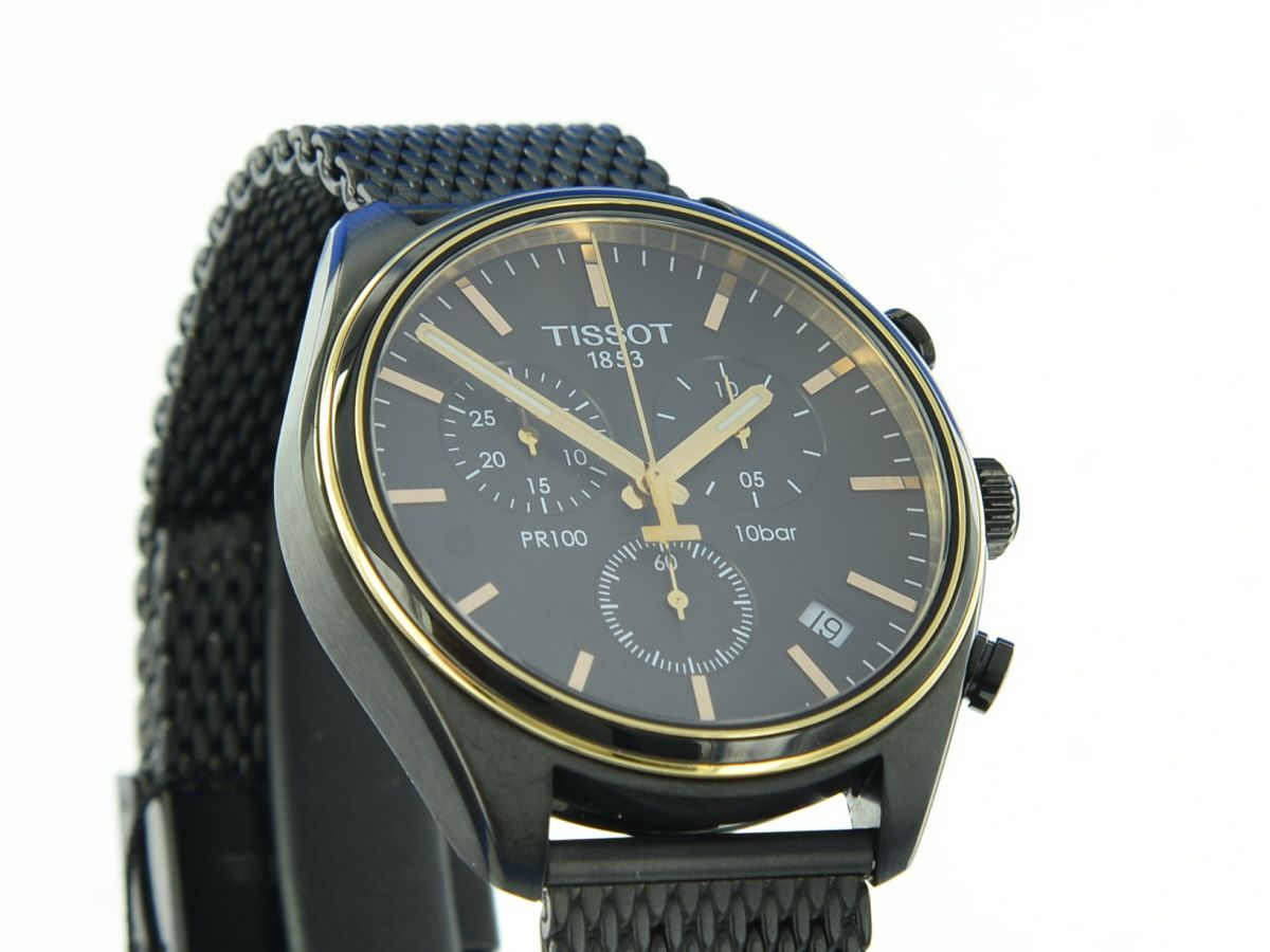 Tissot PR 100 Chronograph Schwarz Anthrazit Rosegold Herrenuhr 41mm Quarz