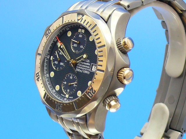 Omega Seamaster Diver 300 Chronograph Titan Gelbgold
