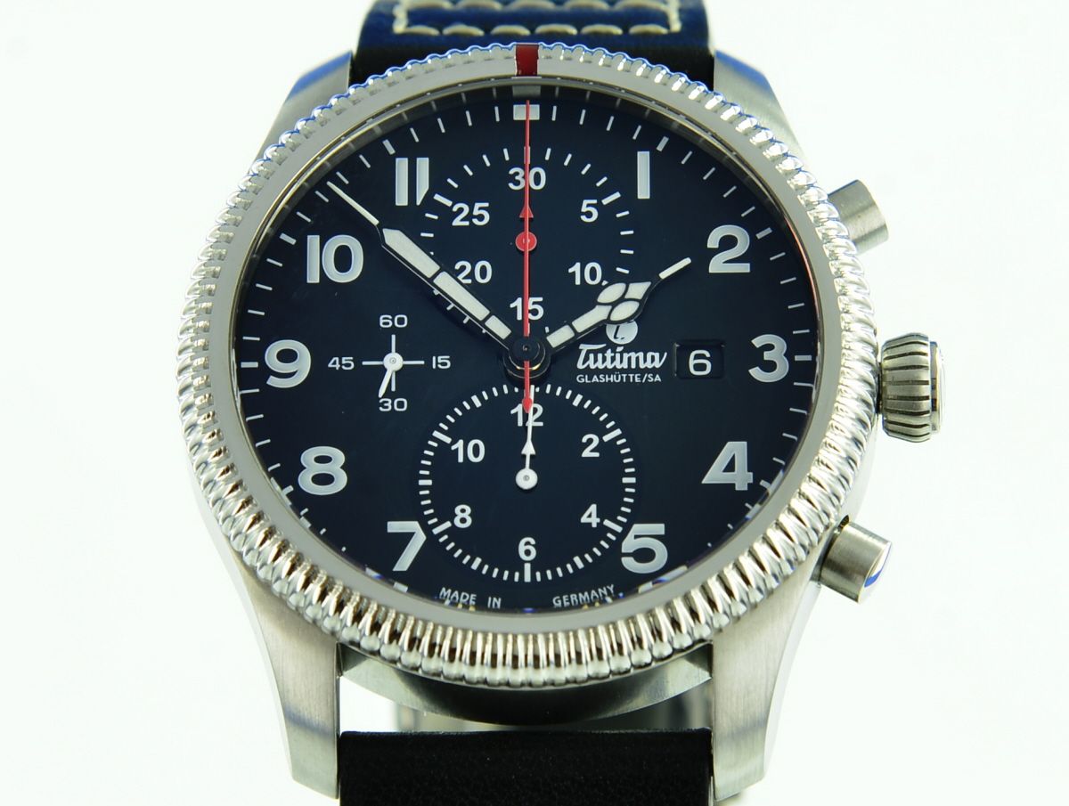 Tutima Glash�tte Grand Flieger Classic Chronograph 6402-01