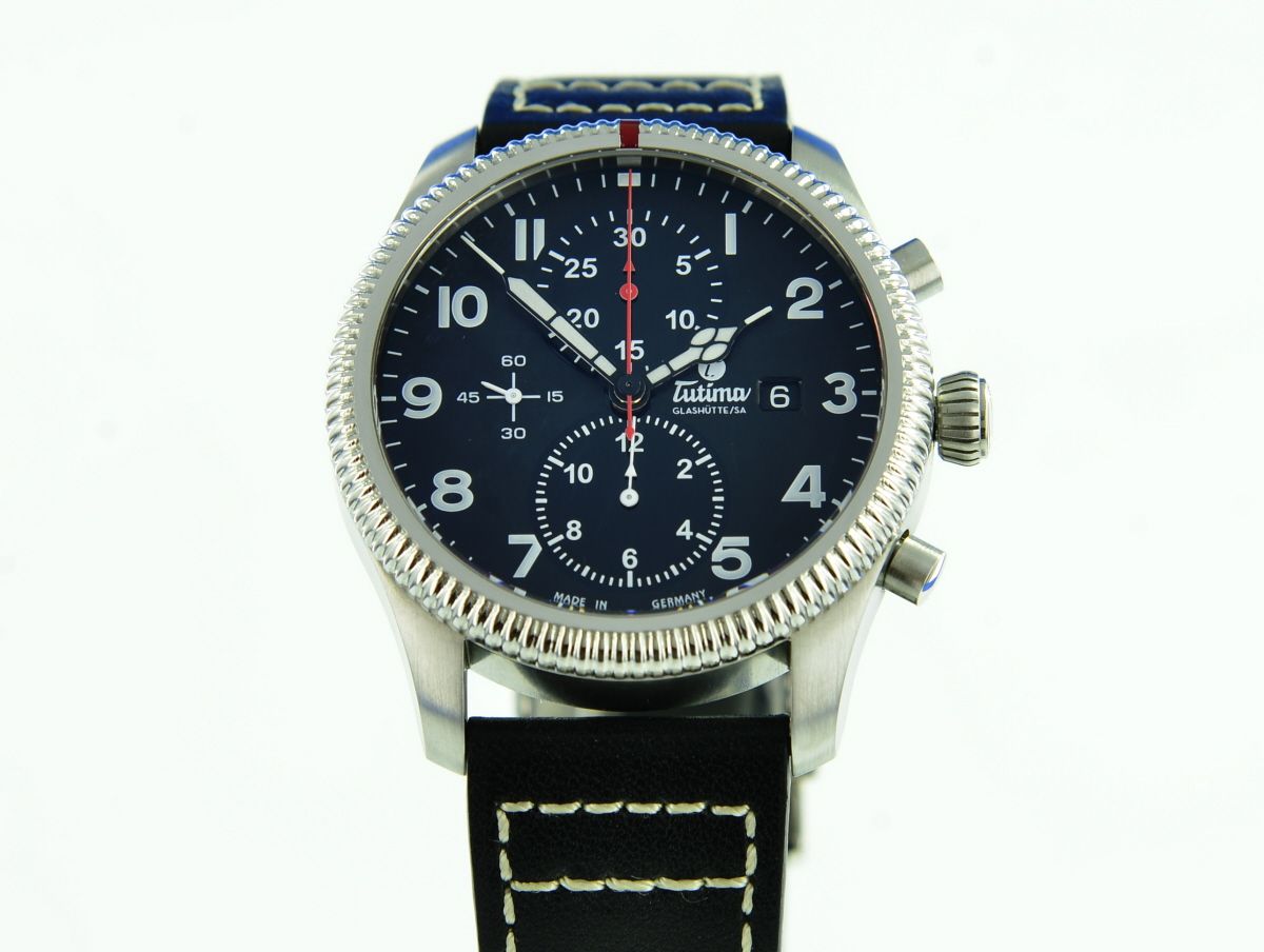 Tutima Glash�tte Grand Flieger Classic Chronograph 6402-01