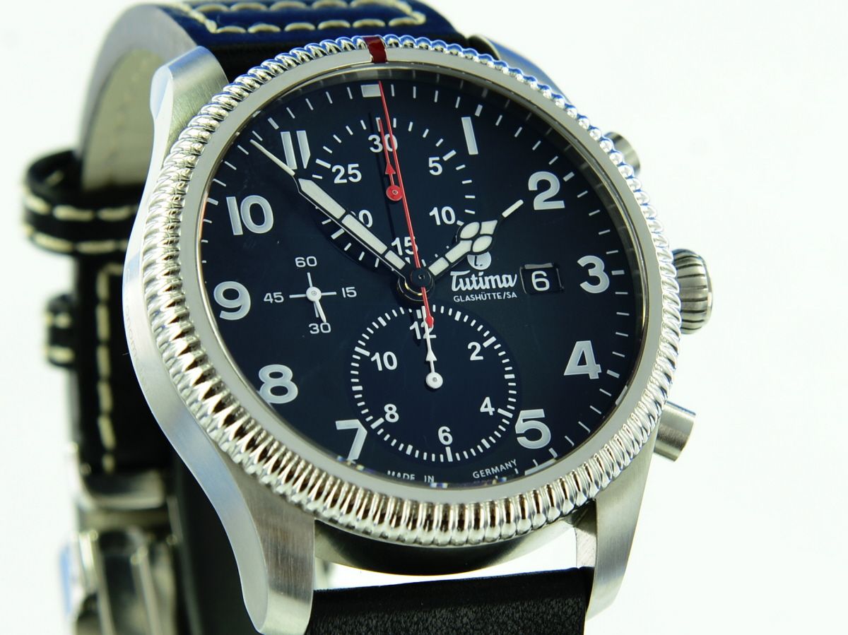 Tutima Glash�tte Grand Flieger Classic Chronograph 6402-01