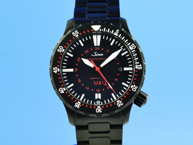 SINN U2 (EZM 5) Taucher Uhr U-Boot Stahl