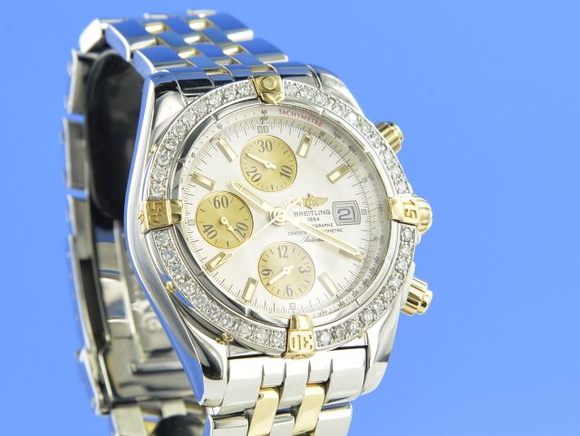 Breitling Chronomat Evulotion aftermarket diamond bezel