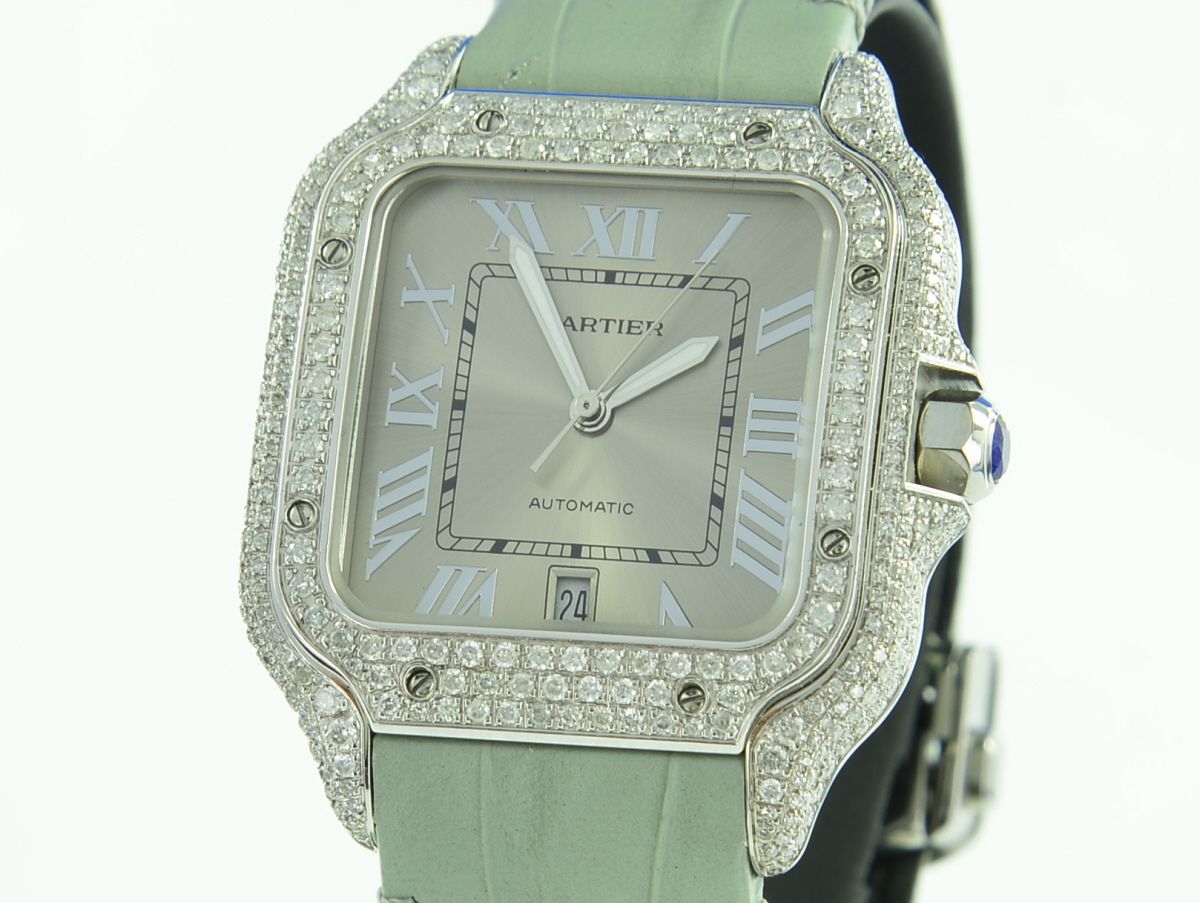 Cartier Santos de Cartier Aftermarket Diamond WSSA0018