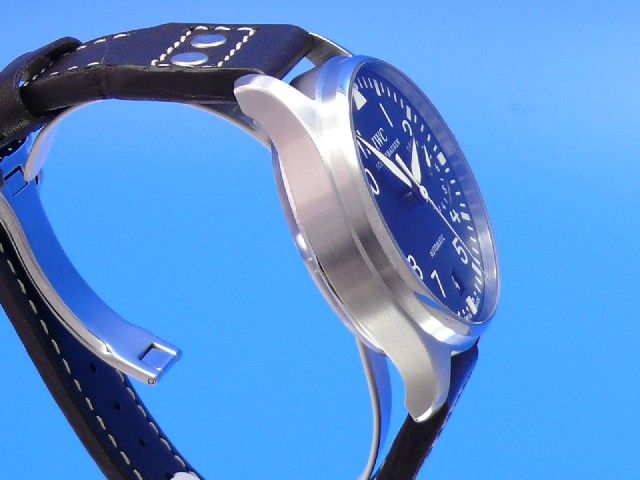 IWC Big Pilot grosse Fliegeruhr 7 Tage Stahl Leder Ref. IW500401
