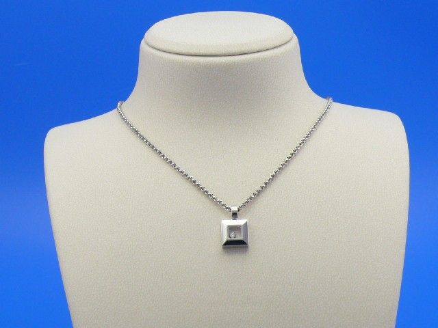 Chopard HAPPY DIAMOND in 750/- Weigold Kette mit Anhnger