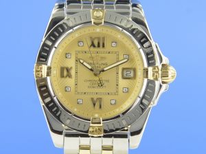 Breitling Cockpit Lady 32 Diamanten Stahl / Gold Damenuhr