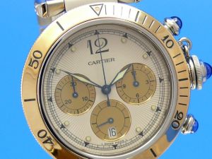 Cartier Pasha Chronograph Stahl/Gold