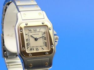 Cartier Santos Damen Stahl/Gold