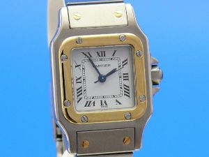 Cartier Santos Damen Stahl/Gold Automatik