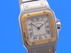 Cartier Santos Damen Stahl/Gold