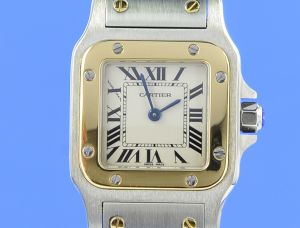 Cartier Santos Galbee Lady Stahl/Gold