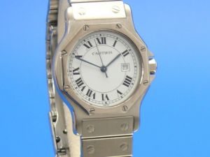 Cartier Santos Rond Medium Stahl