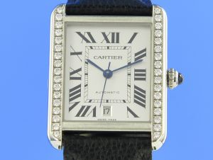 Cartier Tank Solo XL -sekundrer Diamantbesatz