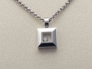 Chopard HAPPY DIAMOND in 750/- Weigold Kette mit Anhnger