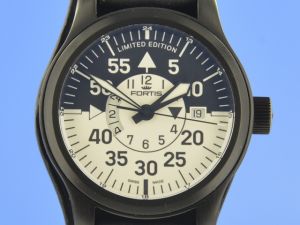 Fortis B-42 Flieger Black Cockpit GMT Limitiert auf 2012 St.