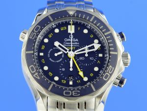 Omega Seamaster Chronograph Blue Dial GMT