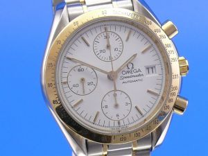 Omega Speedmaster Date Chronograph Stahl/Gold