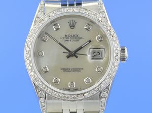 Rolex Datejust 36 mm Diamantbesatz nachtr�glich