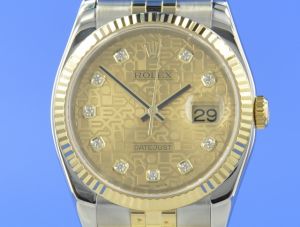 Rolex Datejust 36 mm Stahl/Gold Diamant
